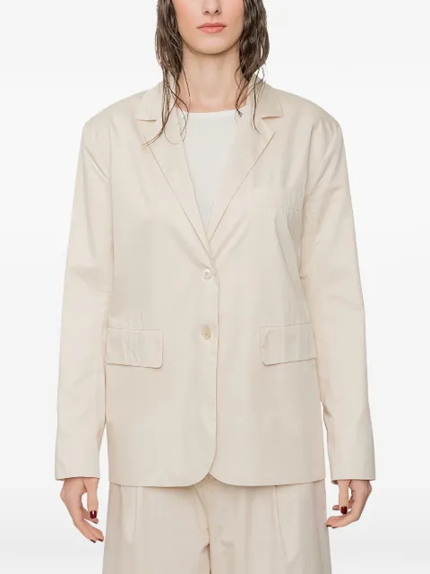 SUSANNE BOMMER single-breasted cotton blazer Neutrals 2327090512