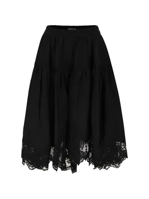 MAURIZIO MYKONOS embroidered tiered skirt Black W04080281BLACK