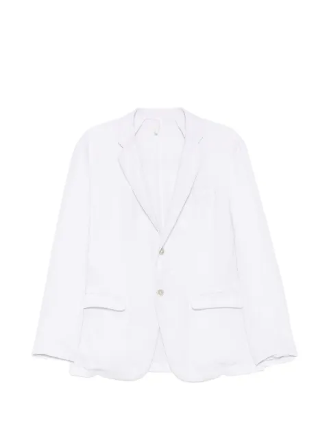 120% Lino notch-lapel single-breasted blazer White 33ALIM89SN0000253000