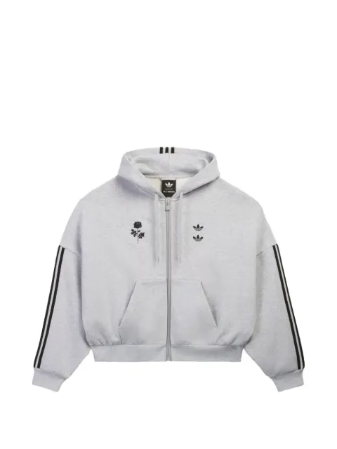 adidas x Willy Chavarria logo-print zip-up hoodie Grey KV2250