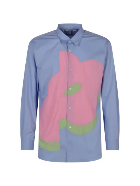 Comme Des Garçons abstract-patchwork shirt Blue B007