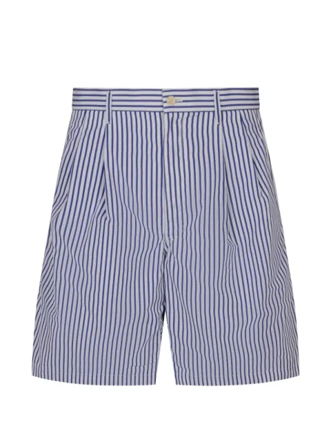 Comme Des Garçons vertical-stripe pleated shorts Blue P5060512