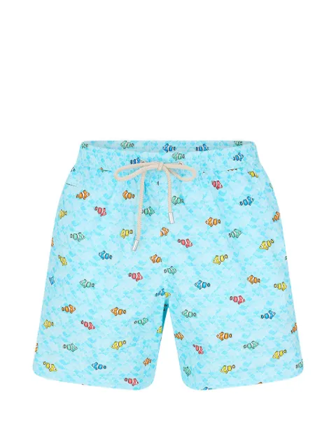 MC2 Saint Barth Lighting fish-print swim shorts Blue LIG0016