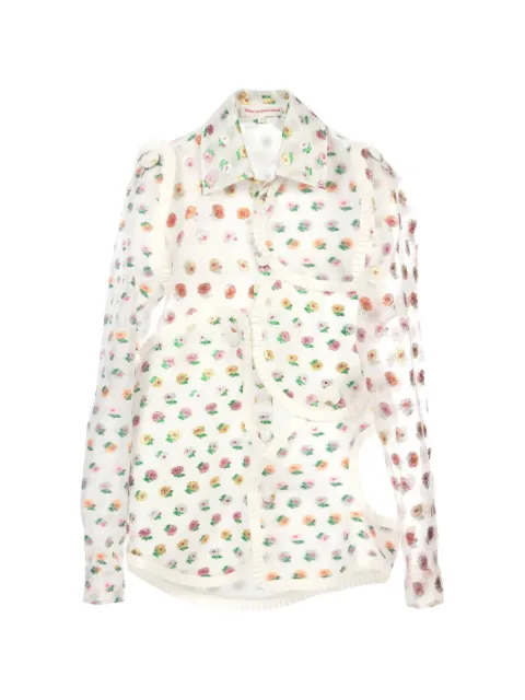 Walter Van Beirendonck Arp Art ruffles shirt White 6009A