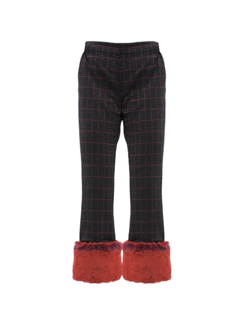 Viktor & Rolf check-pattern trousers Black EB0183213122