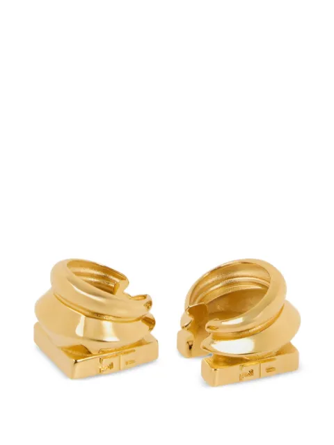 Elisabetta Franchi earcuffs with engraved logo Gold OR19B63E2