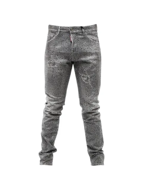 DSQUARED2 Cool Guy stud-embellished distressed jeans Grey S71LB1298S30260