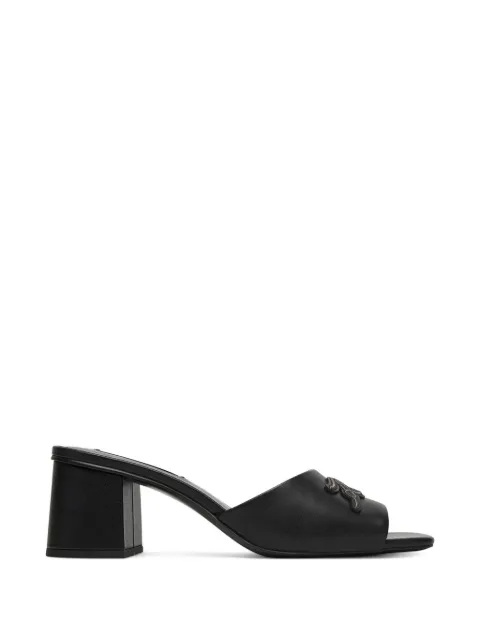 Karl Lagerfeld logo-patch leather sandals Black KL32400