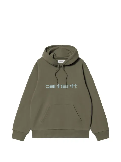 Carhartt WIP logo-embroidered hoodie Green I030547