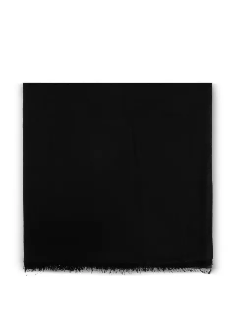 Ferragamo Gancini-monogram frayed scarf Black 789415