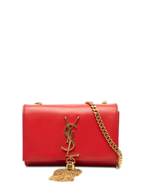 Saint Laurent Pre-Owned 2014 Small Smooth Calfskin Monogram Kate Tassel crossbody bag Red G41O437LFLULKMGC