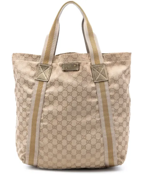 Gucci Pre-Owned 2016-2026 GG Canvas Web tote bag Neutrals N8NU076Q07MSP6VE