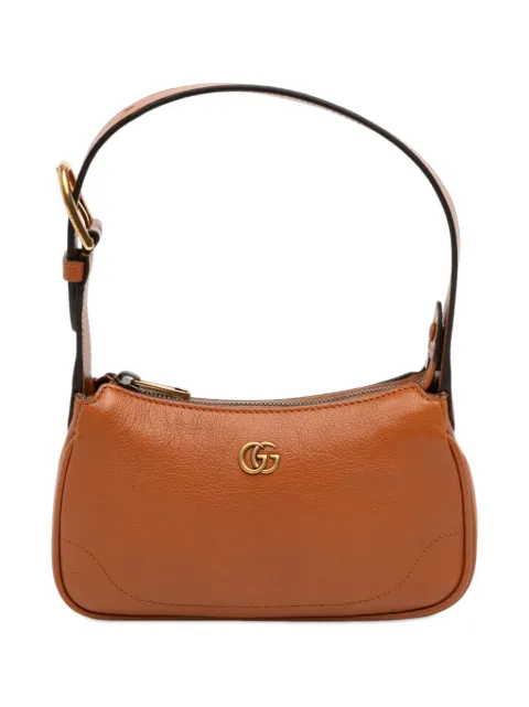 Gucci Pre-Owned 2023 Mini Leather Aphrodite shoulder bag Brown 9164T2W5UZ9PLA46