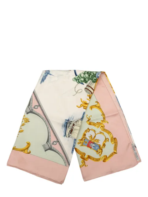 Hermès Pre-Owned 20th Century Bordeaux Porte Oceane Silk Scarf 90 scarves Pink 5OFJSMR7ZMC8KSVW