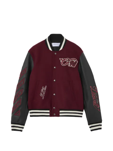 Off-White x AC Milan patch-detail bomber jacket Red 44MEA305G25F002125