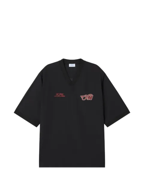 Off-White x AC Milan logo-print T-shirt Black 29A00574TW002