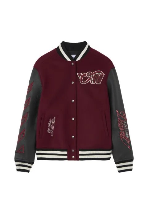 Off-White x AC Milan patch-detail bomber jacket Red 29G00568TW002