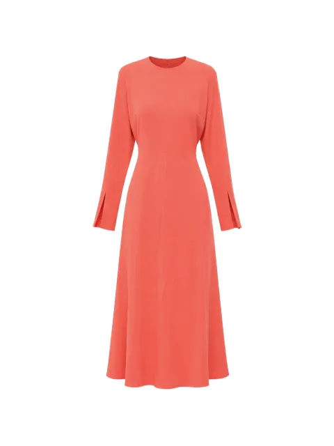 SUPER BLOND slit-cuff silk maxi dress Orange BSHORTDRESSCOL17