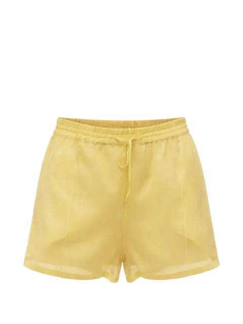 SUPER BLOND silk shorts Yellow SHORTSVOGIALLO