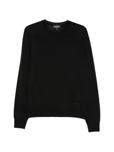 Emporio Armani crew-neck virgin-wool sweater Black EM005803AF25400