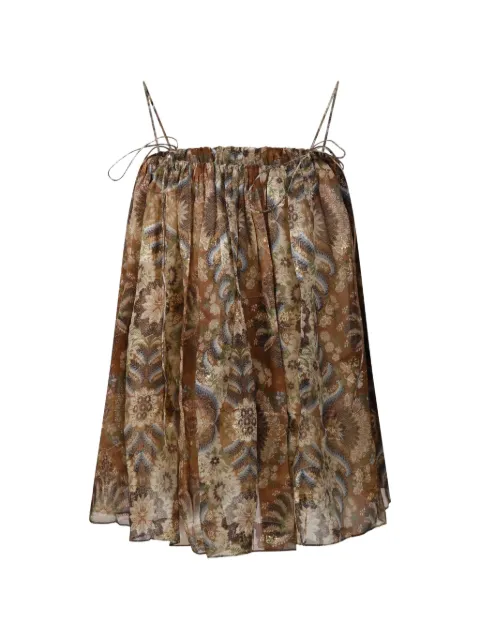 INTO THE EAST floral-print blouse Brown E1JBSSTP21014NCC