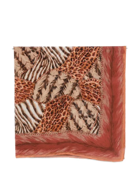 Fendi Pre-Owned 1990s animal-print scarf Neutrals FE280BDH