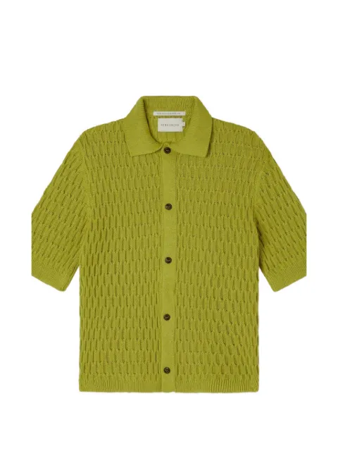 Peregrine honeycomb-knit short-sleeve shirt Green CC72001