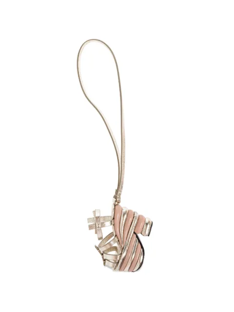 Ferragamo metallic-effect shoe charm Neutrals 787964