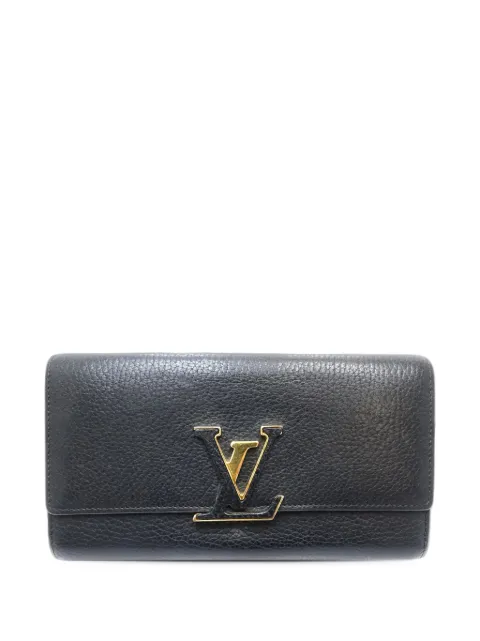 Louis Vuitton Pre-Owned 2016 Taurillon Capucines Wallet long wallets Black QMJG3ITMI03YCTJ9