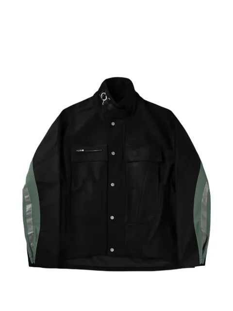 FFFPOSTALSERVICE FF Bunker waxed panelled jacket Black FFFPSSS2602