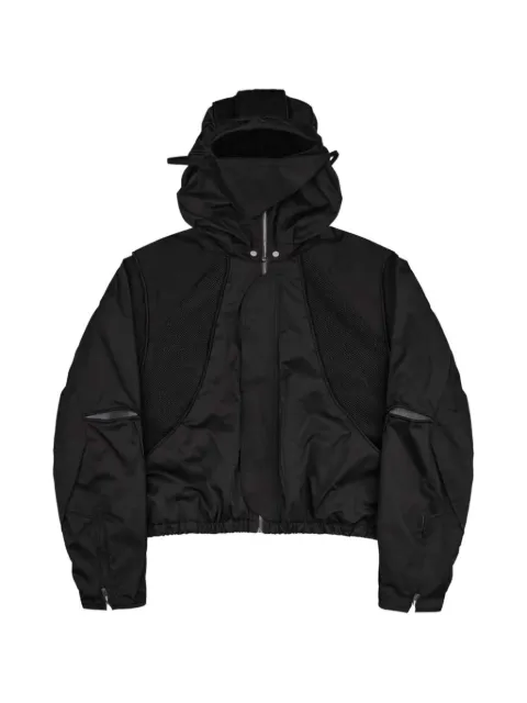 FFFPOSTALSERVICE Parachute mesh-panelled zip-up jacket Black FFFPSSS2605