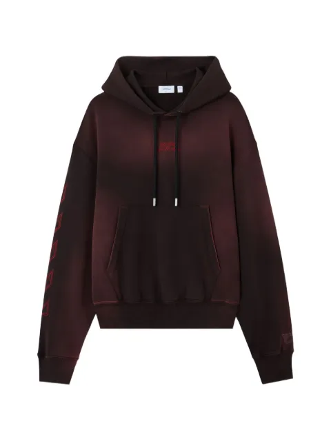 Off-White x AC Milan logo-embroidered hoodie Brown 44MBB12NG25F002125