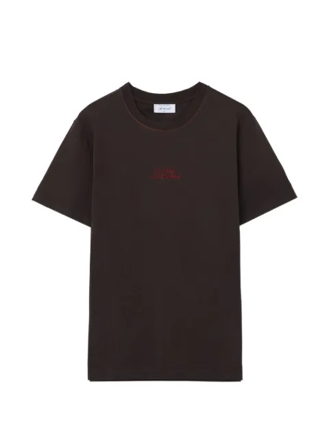 Off-White x AC Milan logo-print T-shirt Black 44MAA027G25J00N125