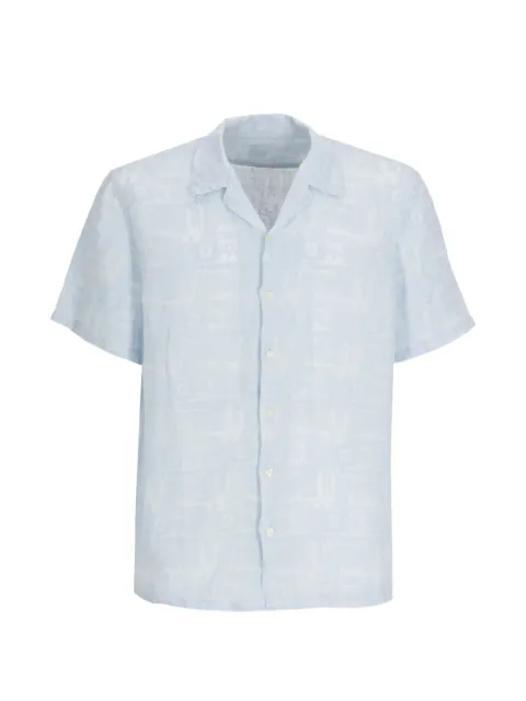 120% Lino short-sleeved shirt Blue ALIM1PKD000G442000000205
