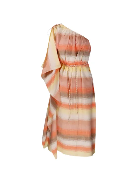 mapoésie Enna Horizon one-shoulder striped dress Orange MP19PAPB202ROB