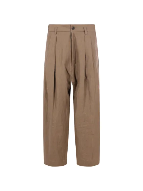 Ziggy Chen pleated-detail trousers Neutrals 0M261050514