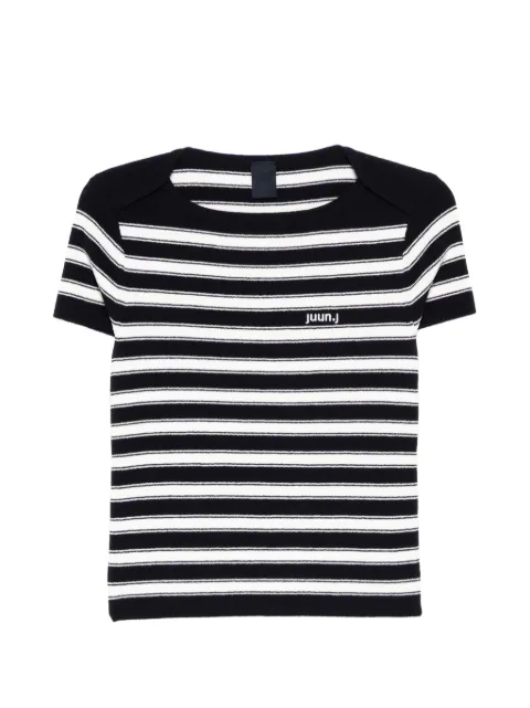 Juun.J striped T-shirt Blue JW6351W05