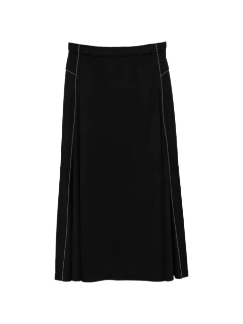 Juun.J piped-trim midi skirt Black JW6327W04