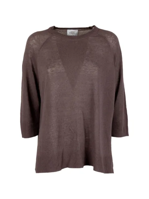 cinque raglan-sleeve fine-knit sweater Brown MONIC900