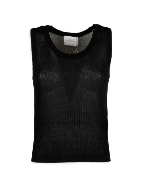 cinque ribbed-knit tank top Black MILU