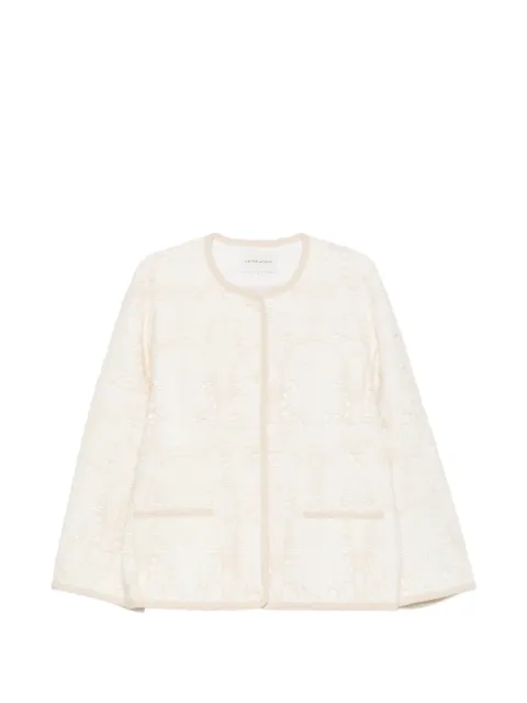 VIKTORIA CHAN lace-embroidered jacket White SS26023