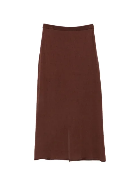 VIKTORIA CHAN Kalida dot-texture maxi skirt Brown SS26012