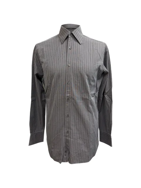 Gucci Pre-Owned striped button-down shirt Grey RFCPUGBCL719313M