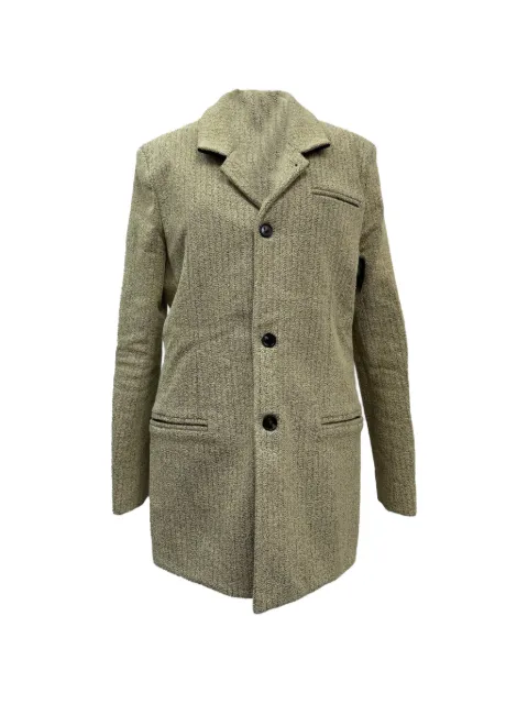 Bottega Veneta Pre-Owned Single-breasted herringbone blazer Neutrals MRPPUGBCL518686W