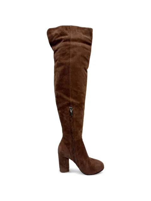 Gianvito Rossi block-heel knee-high boots Brown TONPUGBSH509150W