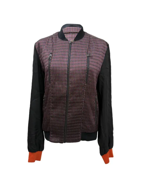 Lanvin Pre-Owned patterned zipped bomber jacket Red MRPPUGBCL510996W