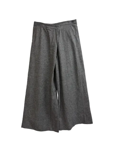 Max Mara Asymmetric herringbone trousers Grey RFCPUGBCL720763W