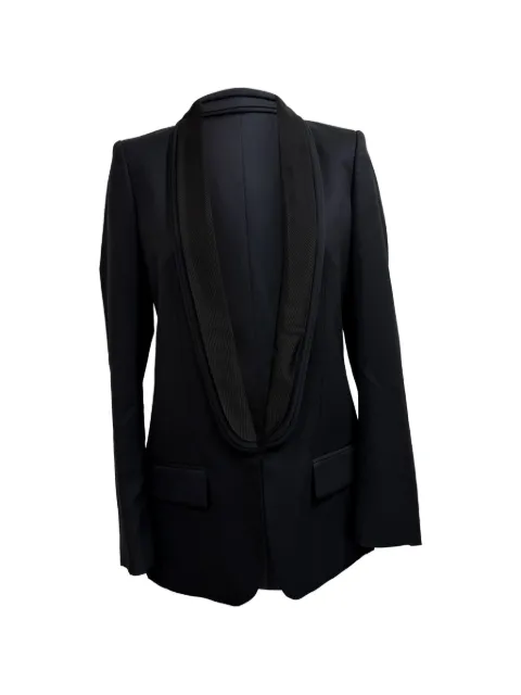 Stella McCartney Pre-Owned Contrast lapel blazer Black RFCPUGBCL719078W