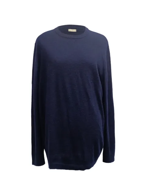 Loro Piana Pre-Owned Knitted round-neck sweater Blue MRPPUGBCL636035M