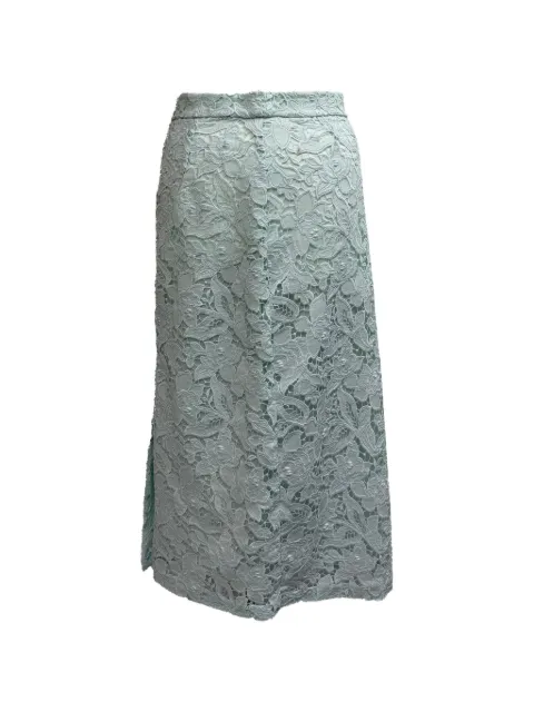 ZIMMERMANN Lace-detailed midi skirt Blue RFCPUGBCL726978W